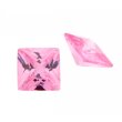 Zirkonia pink carre princess cut 6 x 6 mm