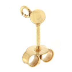 Ohrstecker mit Öse und Kugel Ø 3,0 mm 585/- gelb