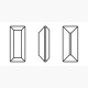 Simili baguette foliert gold topaz 5 x 2,5 mm