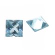 Synth. Aqua carre princess cut 4 x 4 mm