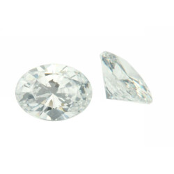 Zirkonia weiß oval 8 x 6 mm