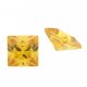 Zirkonia gelb carre princess cut 4 x 4 mm