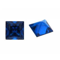 Synth. Blau Spinell carre princess cut 3,5 x 3,5 mm