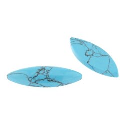 Türkis echt navette cabochon 11 x 6 mm