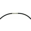 Silikon Collier schwarz Ø 3,0 mm 45 cm Edelstahl