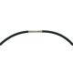 Silikon Collier schwarz Ø 3,0 mm 50 cm Edelstahl