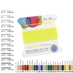 Naturseide 1N 2 m neongelb - 6