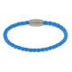 Lederarmband geflochten neonblau Ø 4,0 mm 20 cm