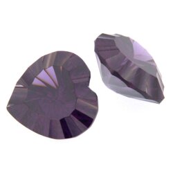 Zirk. amethyst herz flash cut 20 x 20 mm