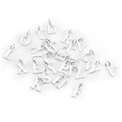 Anhänger Satz "A - Z" 7 mm Silber