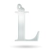 Anhänger Buchstabe 12 mm Silber
