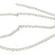 Steg-Panzerkette diamantiert Silber