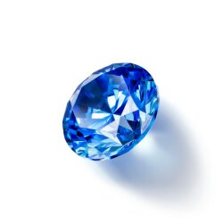 Zirkona azure blue Brillantschliff