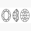 Simili foliert oval rose 8 x 6 mm