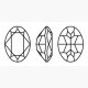 Simili foliert oval rose 8 x 6 mm