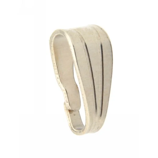 Schlaufe gerieft 8 x 3,9 mm Silber