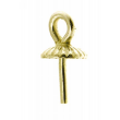 Stiftse mit Perlschale  4,0 mm 333/- gelb