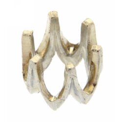 Chaton gerade 6 Krappen Ø 3,1 mm 585/- weiß