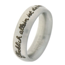 Ring mit Lasergravur Edelstahl
