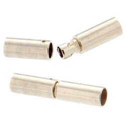 Bajonettschließe Ø 2,7 + 2,0 mm 585/- weiß