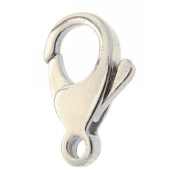 Karabiner Guss flach 11 mm Silber